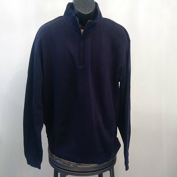 Cutter & Buck Men's Half Zip Pullover Blue XLarge - Picture 2 of 6